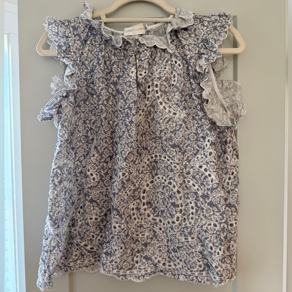 Pretty Little Thing Blue Floral Women's Top